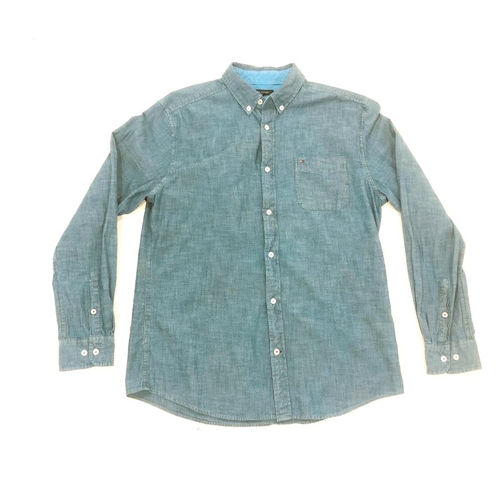 Tommy Hilfiger Denim Button Down Shirt Indigo